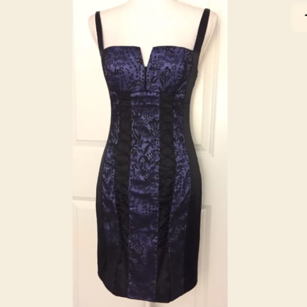 Bebe lace up panel dress